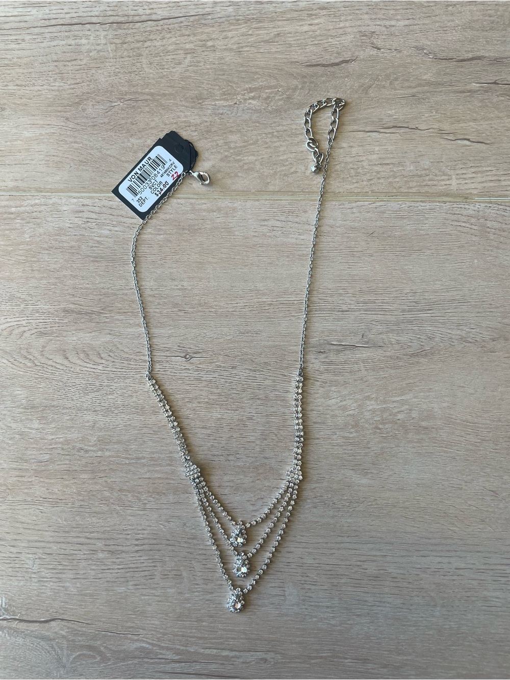 VON MAUR Layered Pendant Necklace in Silver NWT
